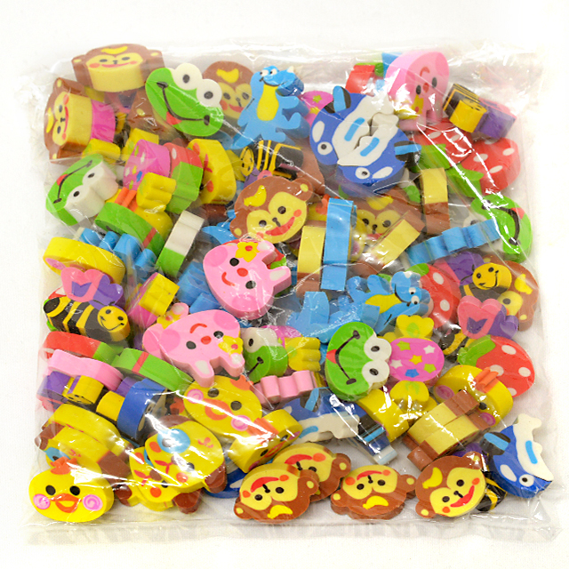 ga-223ima いろいろ動物消しゴム 100入